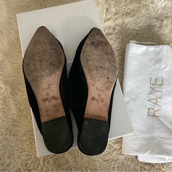 RAYE Jagger Black Suede Mule Flats - Picture 5 of 5